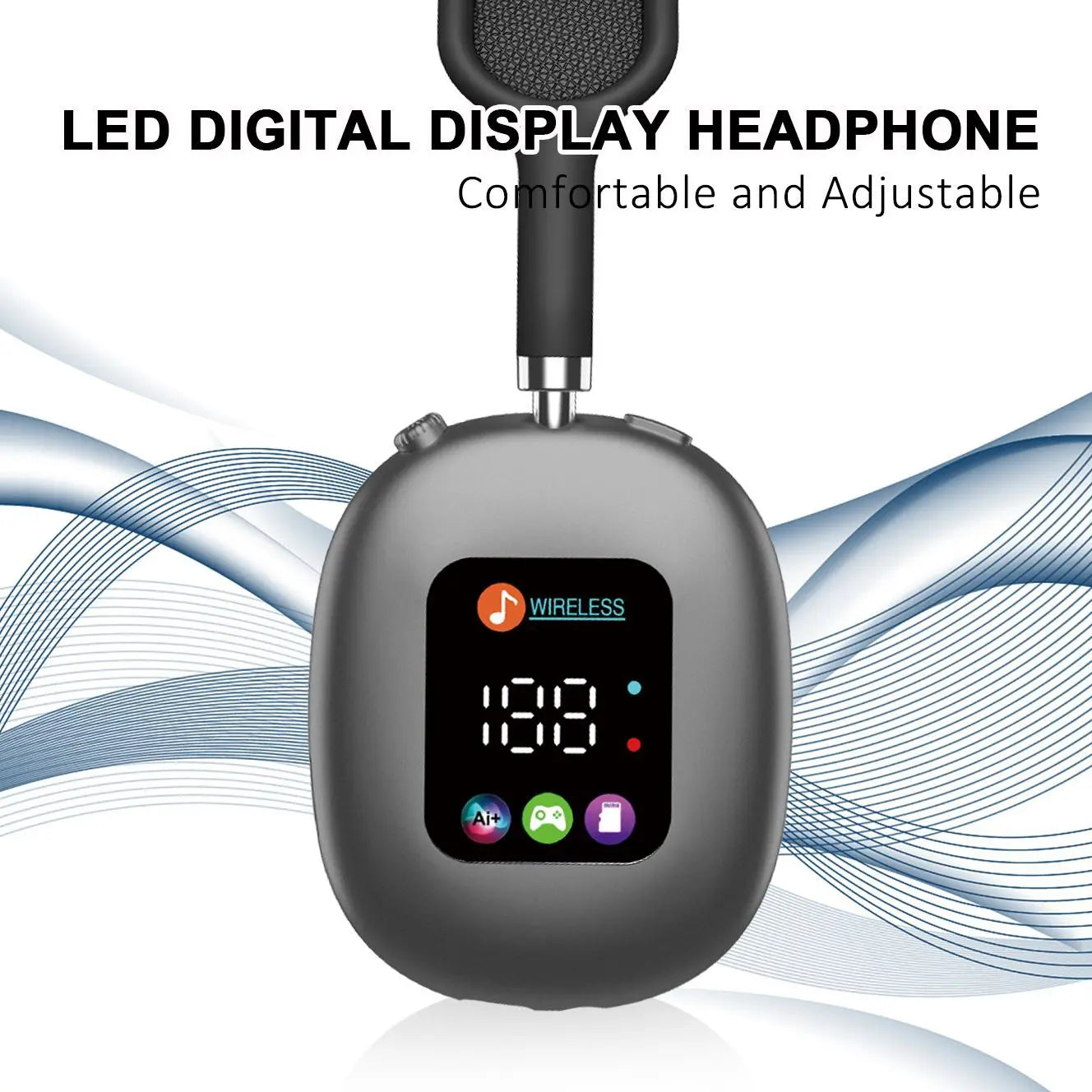Cuffie Wireless MAX600 con Display Digitale