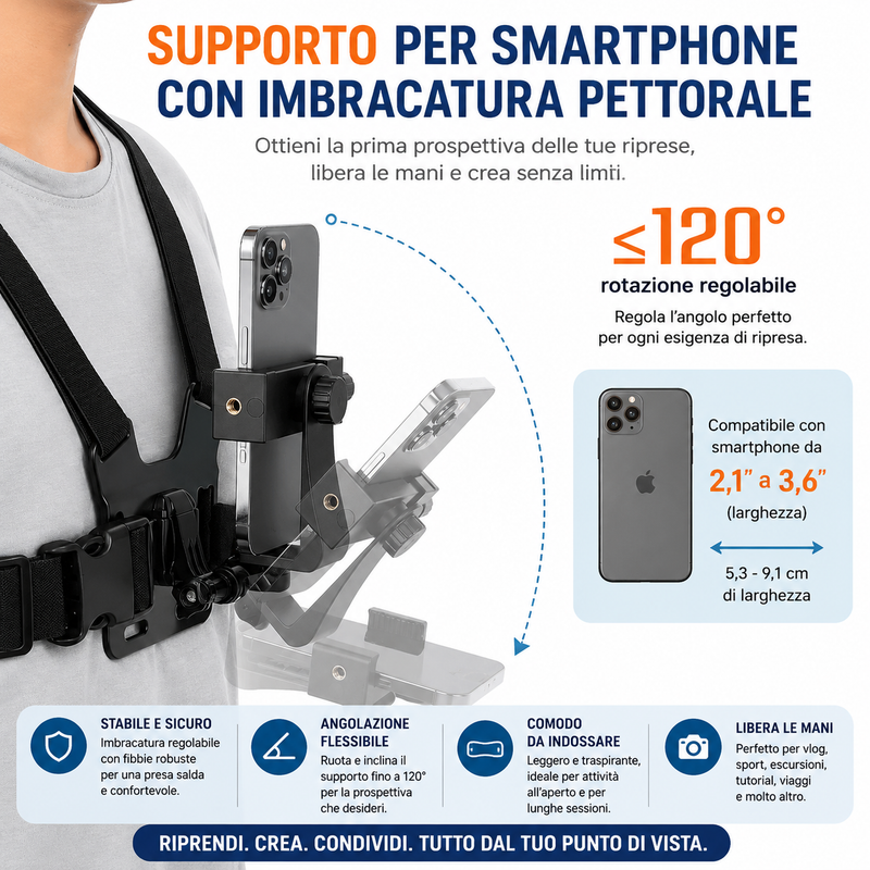 Supporto Toracico Sportivo per Telefono